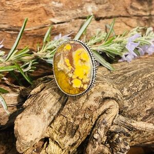 Bumblebee Jasper 925 Sterling Silver Ring